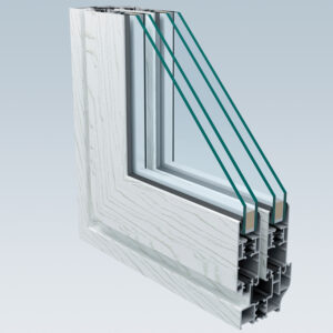 Sistemi per serramenti
scorrevoli a taglio termico
composti da massimo
4 profilati in alluminio estruso
in lega 6060