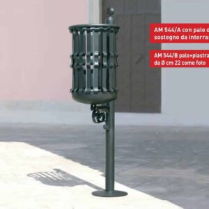 AM 544/B - Cestino “Ozan” con palo e piastra