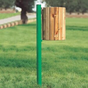 AL 494 CESTINO “CILINDRICO” RIVESTITO IN LEGNO