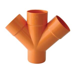 DERIVAZIONE DOPPIA 45° Ø100 ARANCIO R